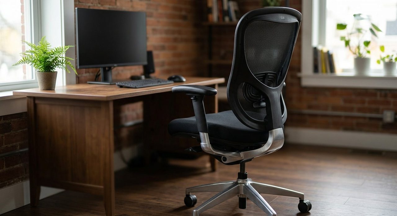 Ergonomic office chair with lumbar support